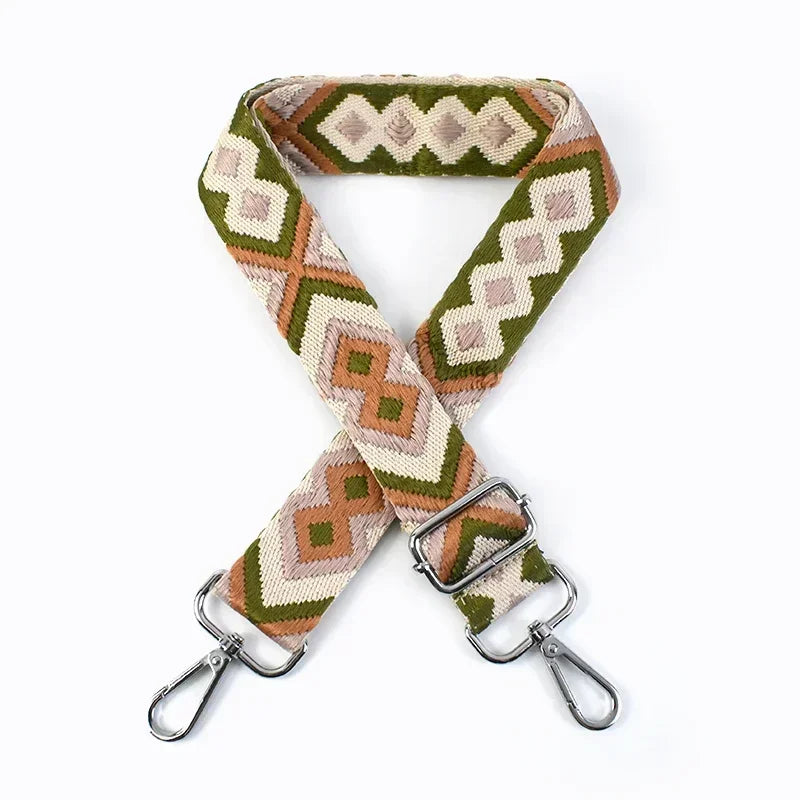 Deepeel 3.8cm Fashion Canvas Webbing Color Jacquard Straps 80-130cm Adjustable Shoulder Crossbody Strap Women's Bag Accessories