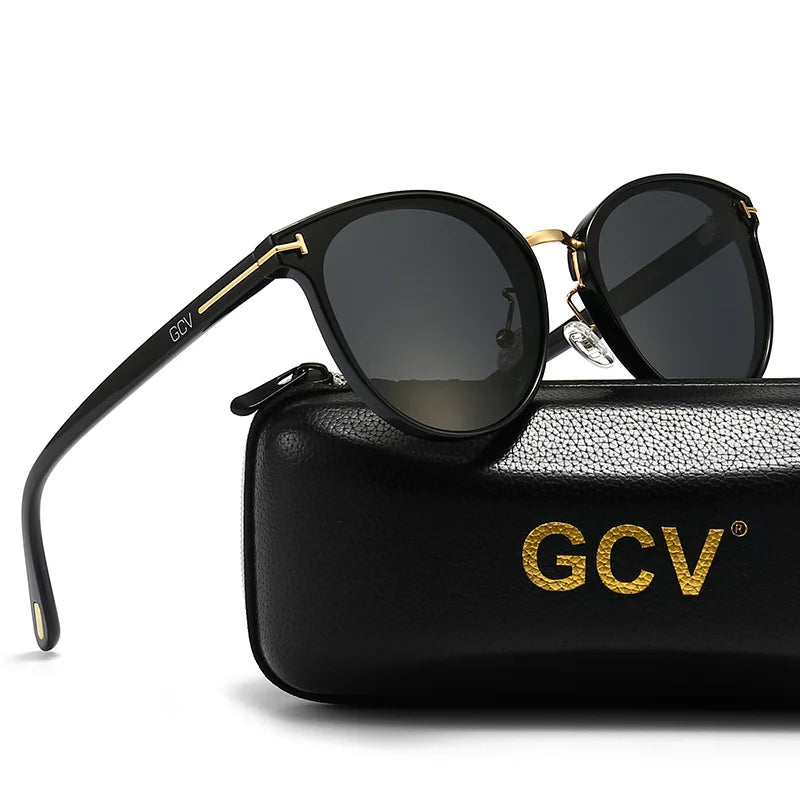 2025 GCV Polarized Lady Sunglasses Cat Eye Fashion Sun Glasses Luxury Woman Female Brand Ultralight Frame Tourism Party Leisu