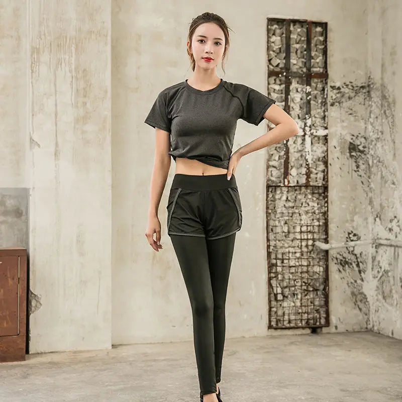 Sports 5pcs Running Set Women Sports Suit Yoga Tights Quick Dry Jogging Sportswear Workout Gym Fitness Running Tracksuit Clothes