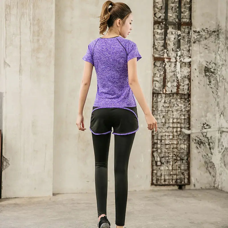 Sports 5pcs Running Set Women Sports Suit Yoga Tights Quick Dry Jogging Sportswear Workout Gym Fitness Running Tracksuit Clothes