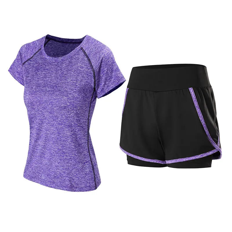 Sports 5pcs Running Set Women Sports Suit Yoga Tights Quick Dry Jogging Sportswear Workout Gym Fitness Running Tracksuit Clothes
