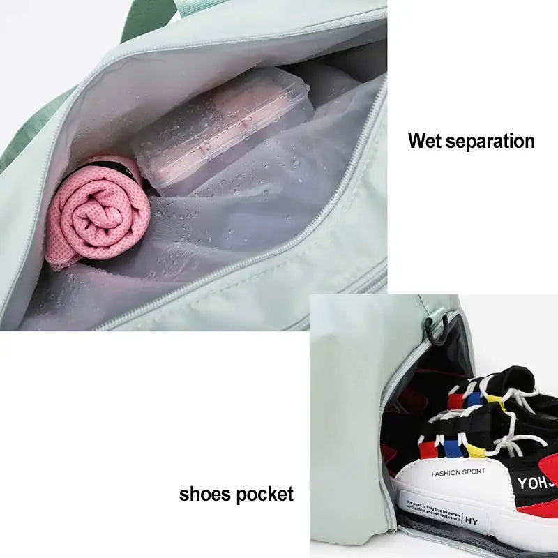 Sports Gym Bag For Women Men Travel Dry Wet Bag Handbag Multifunction Swimming Shoulder Messenger Weekend Fitness Training Bag