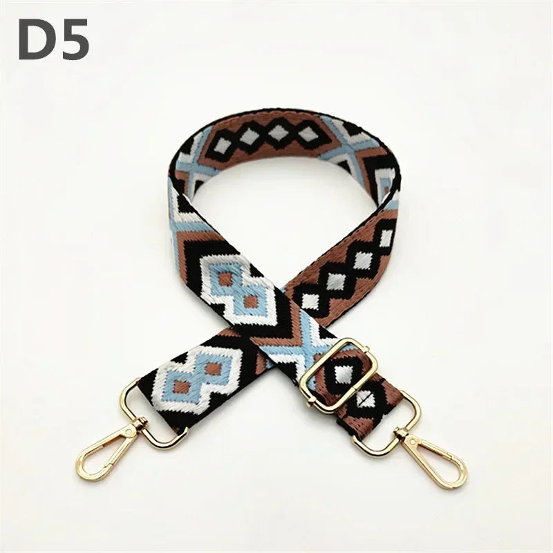 Deepeel 3.8cm Fashion Canvas Webbing Color Jacquard Straps 80-130cm Adjustable Shoulder Crossbody Strap Women's Bag Accessories