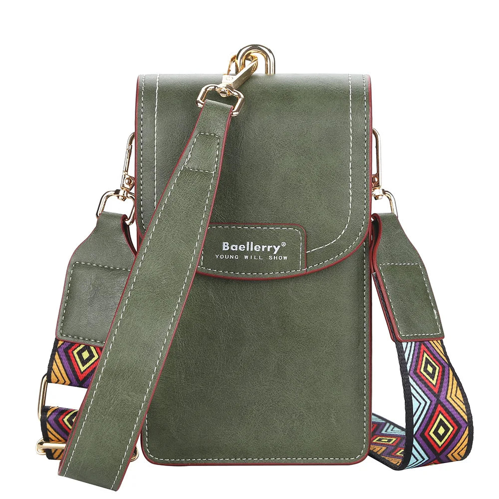 Fashion Women Mini Shoulder Bags Small Crossbody Messenger Bag Wrist Band Design Quality Phone Purse Ladies Multi Card Holder