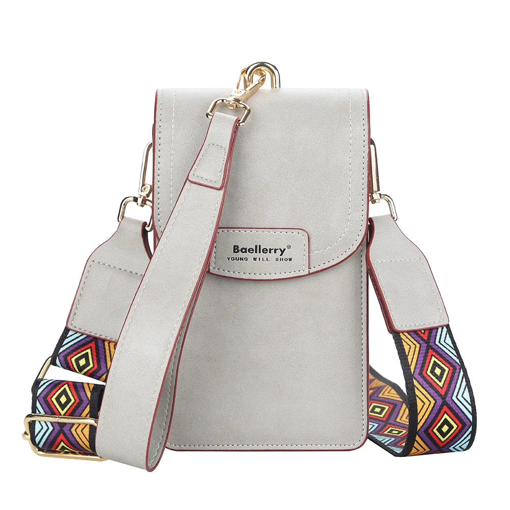 Fashion Women Mini Shoulder Bags Small Crossbody Messenger Bag Wrist Band Design Quality Phone Purse Ladies Multi Card Holder