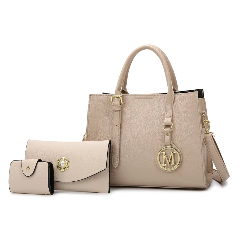 3 Piece Or 1 Set Casual Tote Vintage Ladies Hand Bag PU Leather Luxury Handbags Women Designer Bags for Women Sac A Main Femme