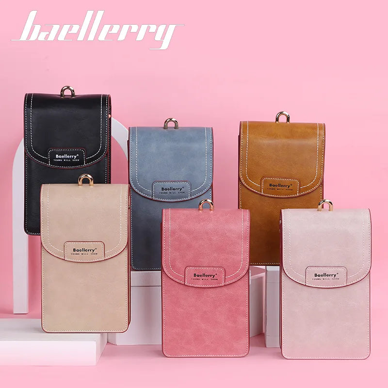 Fashion Women Mini Shoulder Bags Small Crossbody Messenger Bag Wrist Band Design Quality Phone Purse Ladies Multi Card Holder