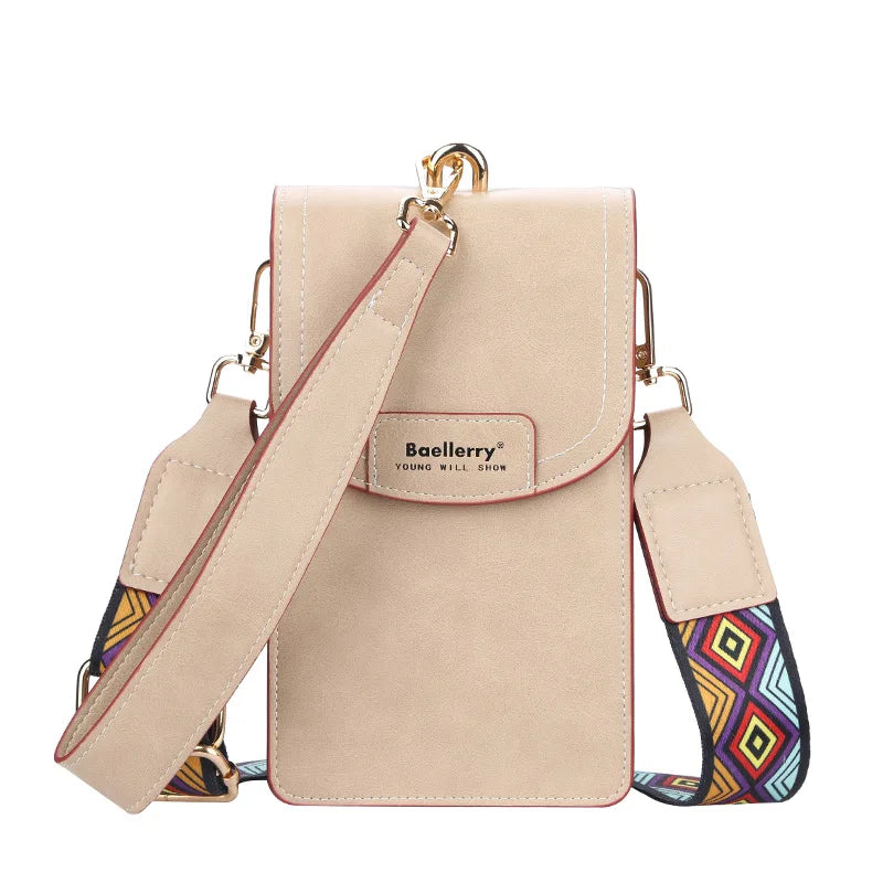Fashion Women Mini Shoulder Bags Small Crossbody Messenger Bag Wrist Band Design Quality Phone Purse Ladies Multi Card Holder