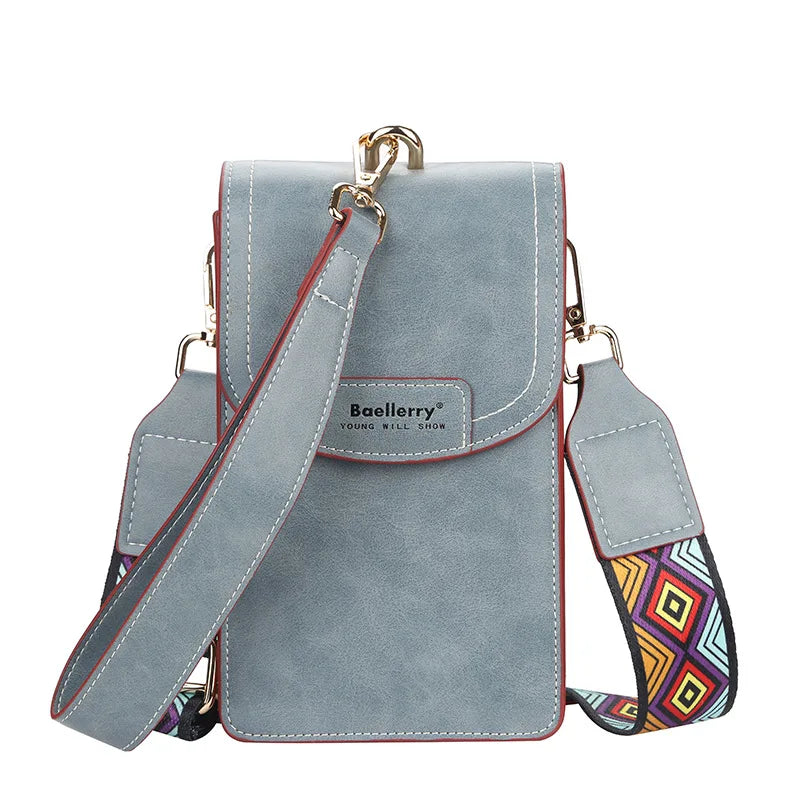 Fashion Women Mini Shoulder Bags Small Crossbody Messenger Bag Wrist Band Design Quality Phone Purse Ladies Multi Card Holder