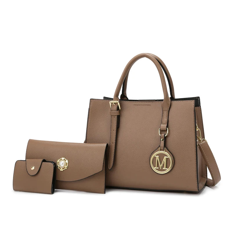 3 Piece Or 1 Set Casual Tote Vintage Ladies Hand Bag PU Leather Luxury Handbags Women Designer Bags for Women Sac A Main Femme