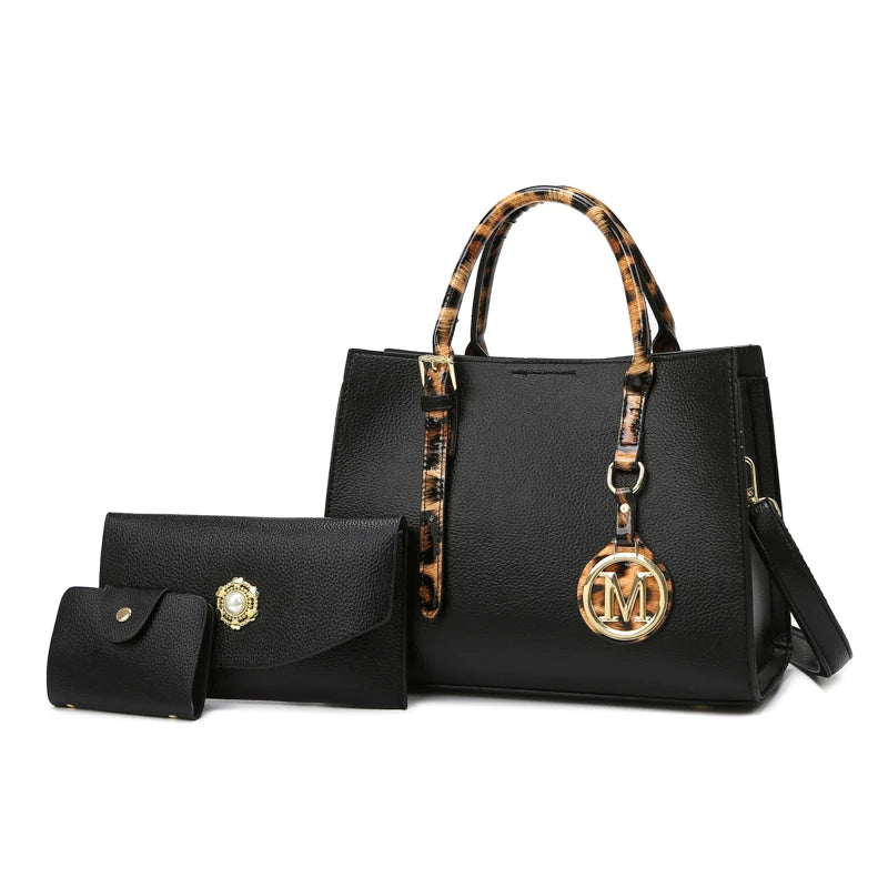 3 Piece Or 1 Set Casual Tote Vintage Ladies Hand Bag PU Leather Luxury Handbags Women Designer Bags for Women Sac A Main Femme