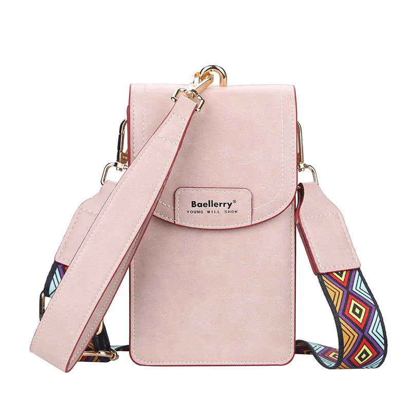 Fashion Women Mini Shoulder Bags Small Crossbody Messenger Bag Wrist Band Design Quality Phone Purse Ladies Multi Card Holder