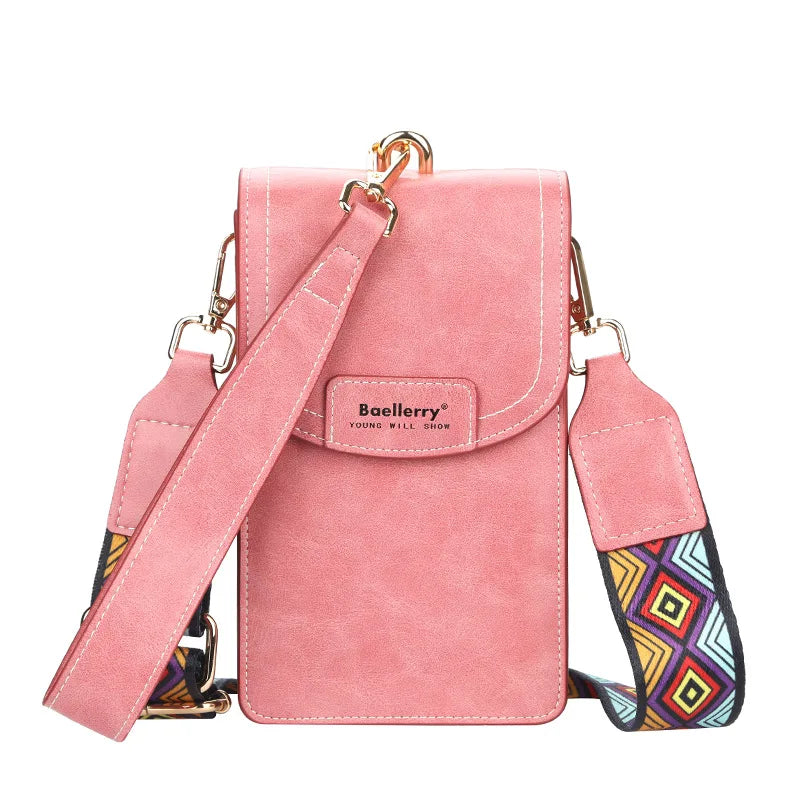 Fashion Women Mini Shoulder Bags Small Crossbody Messenger Bag Wrist Band Design Quality Phone Purse Ladies Multi Card Holder