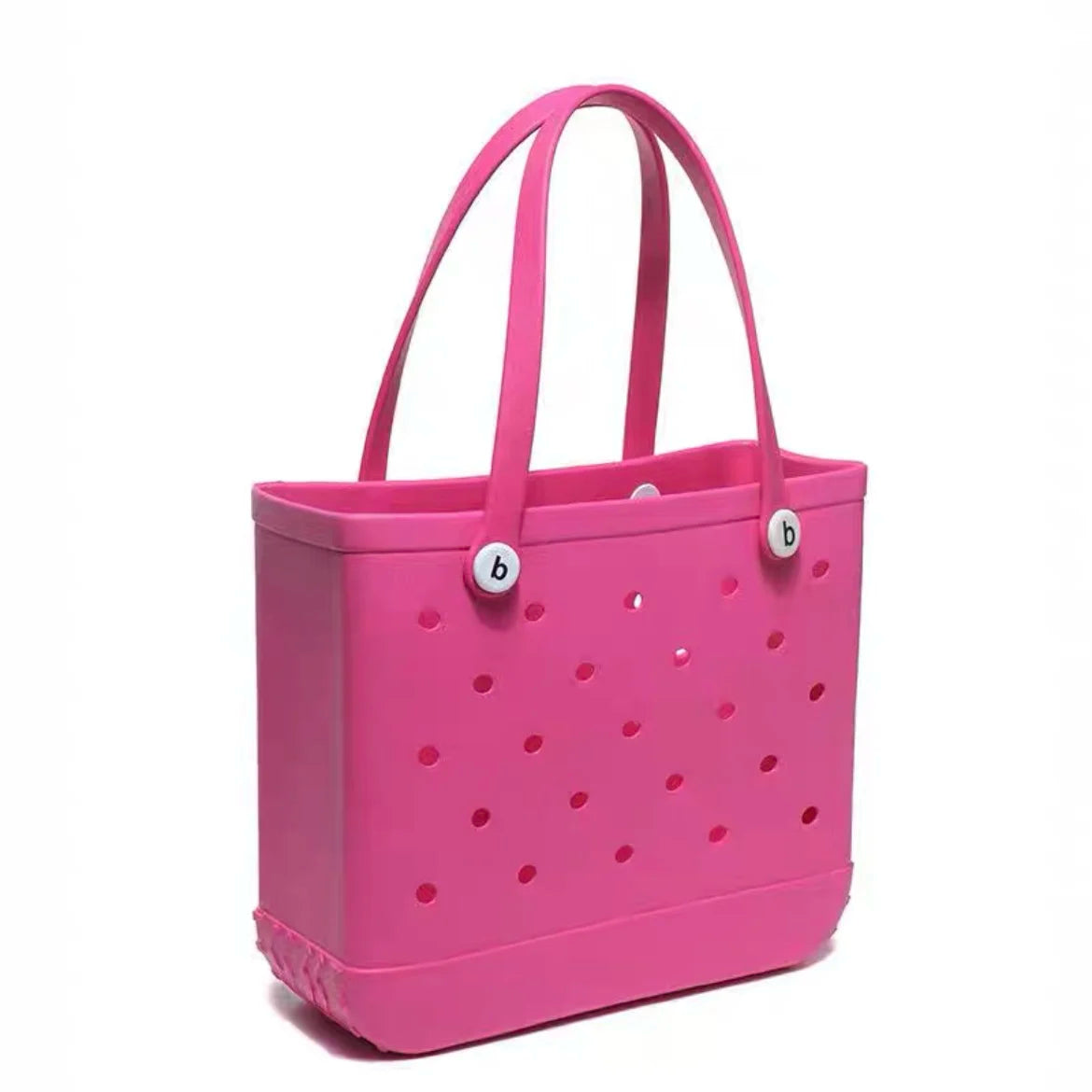 M/L/XL Beach Bag Fashion EVA Waterproof Rubber Picnic Storage Basket Travel Shopping Handbag Women Shoulder Solid Color Tote Bag