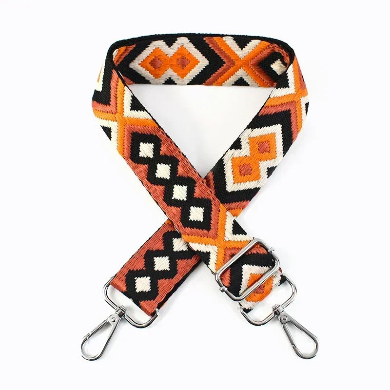Deepeel 3.8cm Fashion Canvas Webbing Color Jacquard Straps 80-130cm Adjustable Shoulder Crossbody Strap Women's Bag Accessories