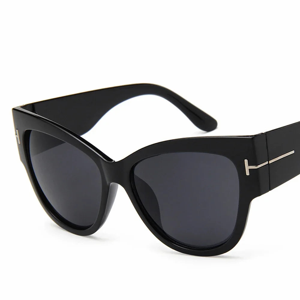 MUSELIFE New Fashion Brand Designer Cat Eye Women Sunglasses Female Gradient Points Sun Glasses Big Oculos feminino de sol UV400