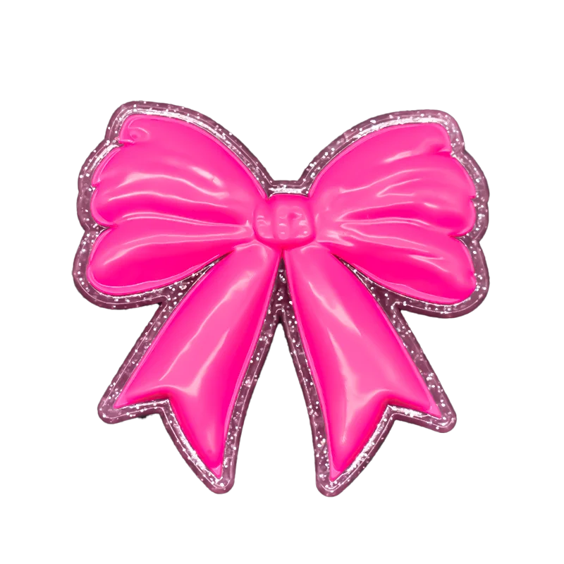1/7PCS Pink Heart Bow Bag Charm Decoration,Summer Casual Style Handbag Accessories,Pink Flower Fiddle  Hat Charms for Bags