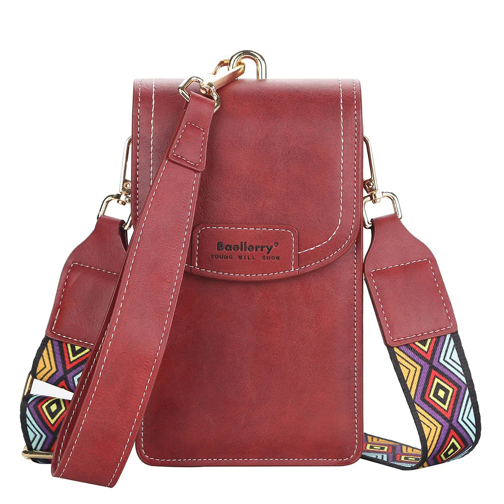 Fashion Women Mini Shoulder Bags Small Crossbody Messenger Bag Wrist Band Design Quality Phone Purse Ladies Multi Card Holder
